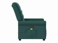 Sillón de salón | Silla | Sillón de masaje reclinable de tela verde oscuro SHL5405^ New