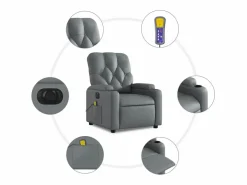 Sillón De Masaje|Sillón de salón | Silla | Sillón de masaje reclinable eléctrico cuero sintético SHL2796
