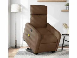 Sillón de salón | Silla | Sillón de masaje eléctrico reclinable elevable tela marrón SHL7849^ Discount
