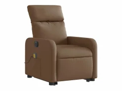 Sillón de salón | Silla | Sillón de masaje eléctrico reclinable elevable tela marrón SHL7849^ Discount