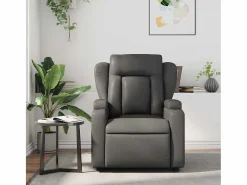 Sillón de salón | Silla | Sillón de masaje reclinable cuero sintético SHL7277 Gris New