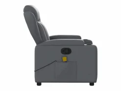 Sillón de salón | Silla | Sillón de masaje reclinable cuero sintético SHL7277 Gris New