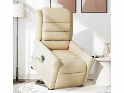 Sillón de salón | Silla | Sillón de masaje eléctrico reclinable elevable tela SHL5886 Crema Discount