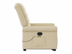 Sillón de salón | Silla | Sillón de masaje eléctrico reclinable elevable tela SHL5886 Crema Discount