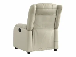 Sillón de salón | Silla | Sillón de masaje reclinable eléctrico cuero sintético SHL5673 Crema New