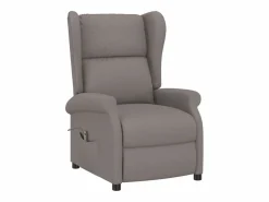 Sillón de salón | Silla | Sillón orejero reclinable eléctrico tela taupe SHL5102 Topo Discount