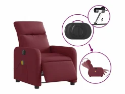 Sillón De Masaje|Sillón de salón | Silla | Sillón de masaje reclinable eléctrico tela tinto SHL4184