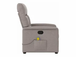 Sillón de salón | Silla | Sillón de masaje reclinable de tela gris taupé SHL9515^ Discount