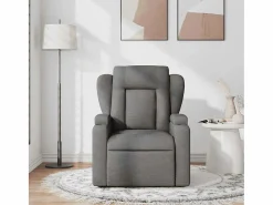 Sillón de salón | Silla | Sillón de masaje reclinable de tela gris oscuro SHL3764^ New