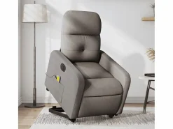Sillón de salón | Silla | Sillón de masaje eléctrico reclinable elevable tela taupé SHL5914^ Best