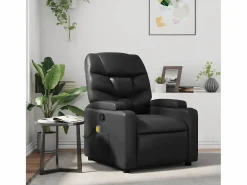Sillón de salón | Silla | Sillón de masaje reclinable cuero sintético SHL3434 Negro Hot