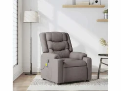 Sillón de salón | Silla | Sillón de masaje reclinable de tela gris taupé SHL7972 Topo Discount