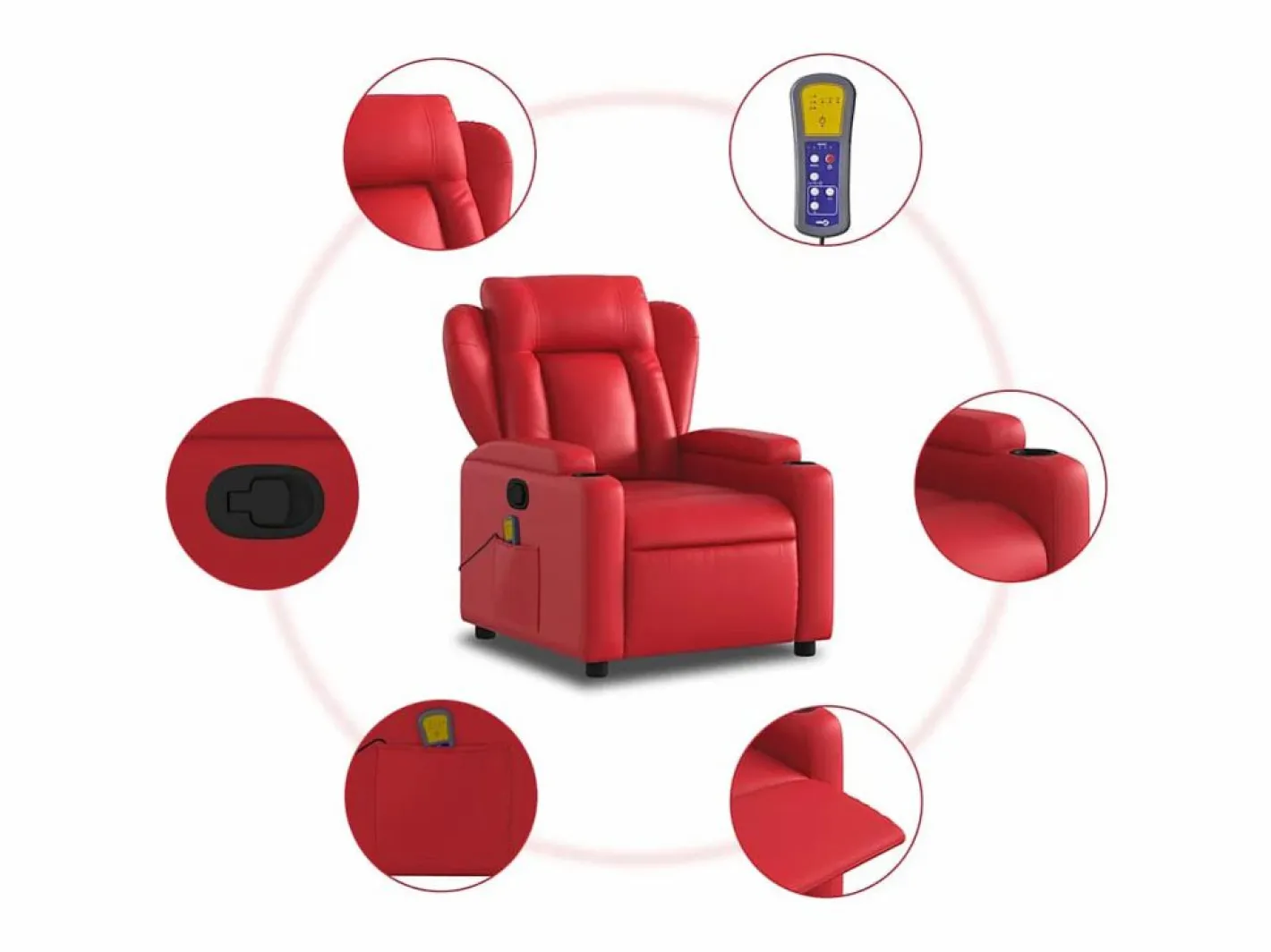 Sillón De Masaje|Sillón de salón | Silla | Sillón de masaje reclinable cuero sintético SHL5160