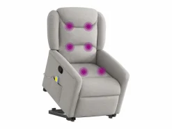 Sillón de salón | Silla | Sillón de masaje reclinable de pie de tela nube SHL9179 Gris Best