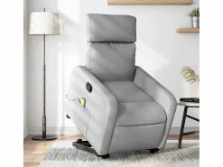 Sillón de salón | Silla | Sillón de masaje reclinable de pie de tela claro SHL5008 Gris Hot