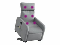 Sillón de salón | Silla | Sillón de masaje reclinable de pie de tela claro SHL5008 Gris Hot