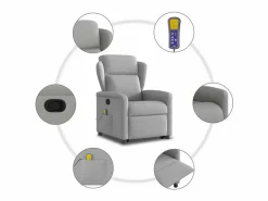 Sillón de salón | Silla | Sillón de masaje reclinable de pie de tela nube SHL7347^ Sale