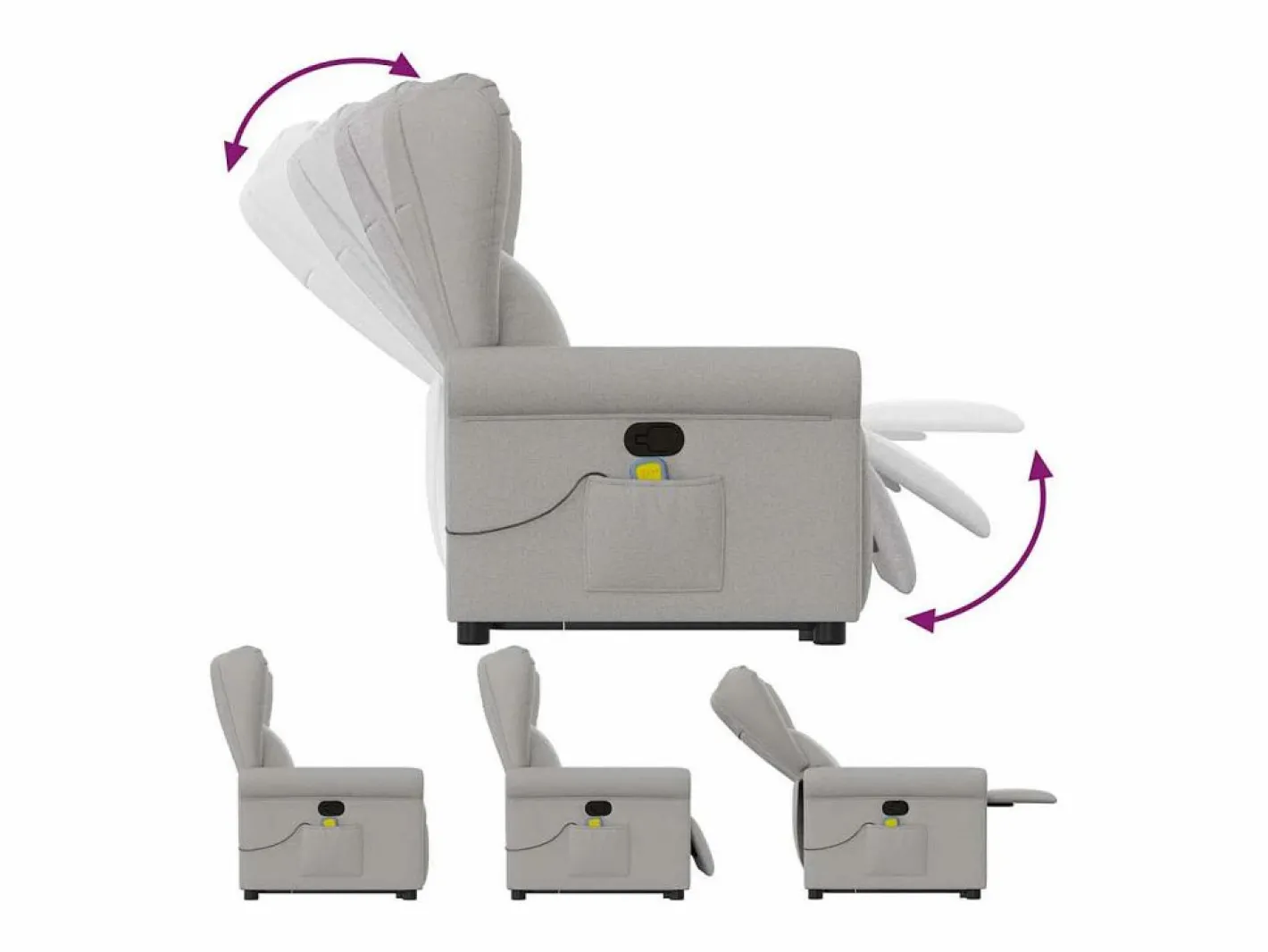 Sillón de salón | Silla | Sillón de masaje reclinable de pie de tela nube SHL6599^ Discount