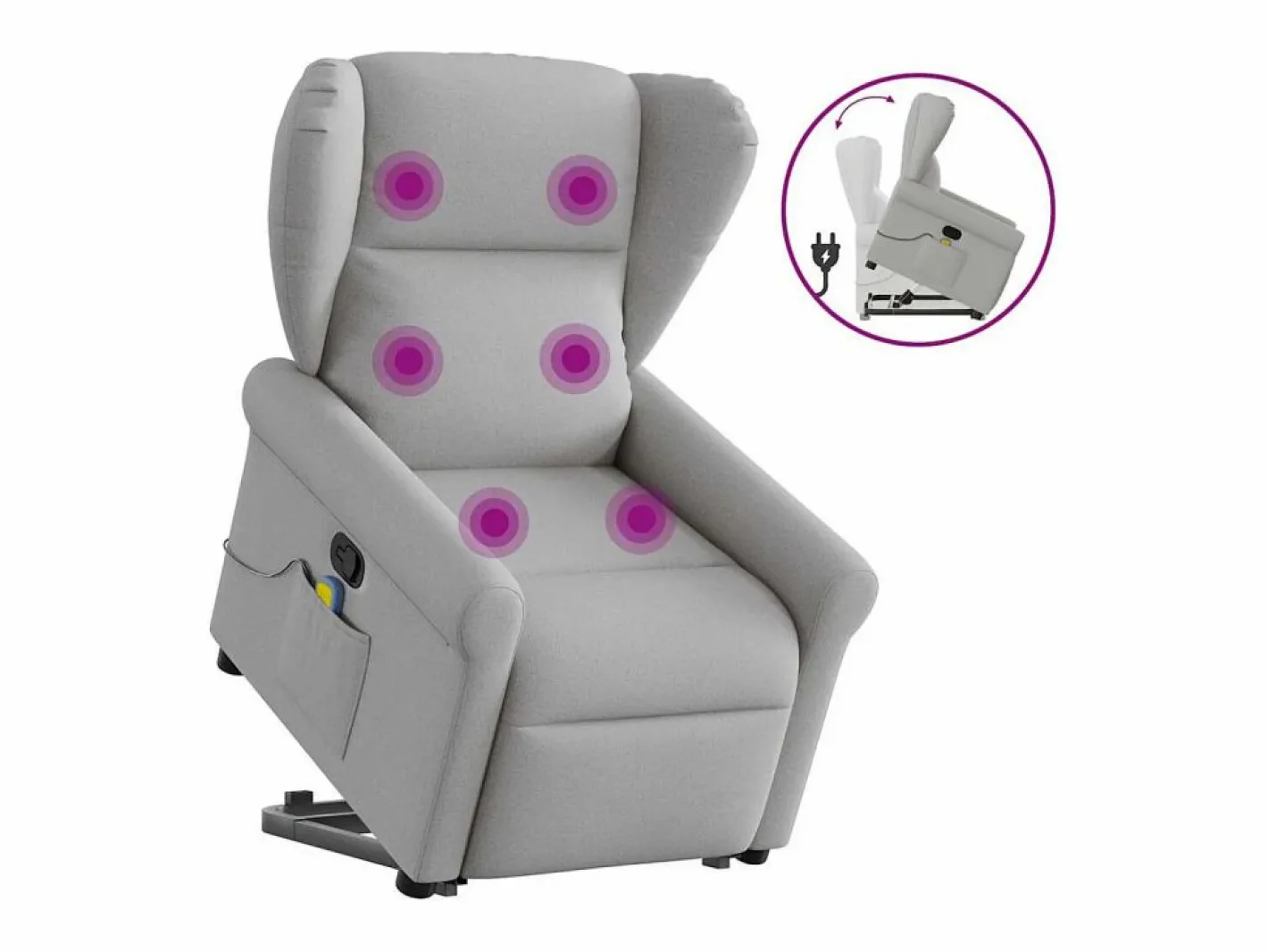 Sillón de salón | Silla | Sillón de masaje reclinable de pie de tela nube SHL6599^ Discount