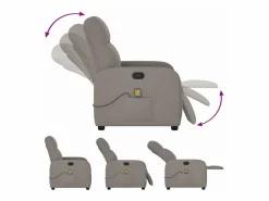 Sillón de salón | Silla | Sillón de masaje reclinable de tela gris taupé SHL2271^ Hot