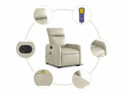 Sillón De Masaje|Sillón de salón | Silla | Sillón de masaje elevable eléctrico cuero sintético SHL7771