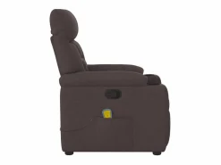Sillón de salón | Silla | Sillón de masaje reclinable de tela marrón oscuro SHL7401^ Best