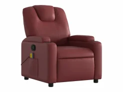 Sillón de salón | Silla | Sillón de masaje reclinable cuero sintético tinto SHL8457 Rojo