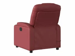 Sillón de salón | Silla | Sillón de masaje reclinable cuero sintético tinto SHL8457 Rojo