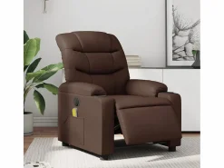 Sillón de salón | Silla | Sillón de masaje reclinable eléctrico cuero sintético marrón SHL5281 Marru00f3n Online