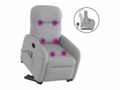 Sillón de salón | Silla | Sillón de masaje reclinable de pie de tela nube SHL7504 Gris Hot