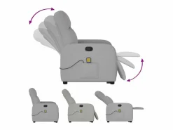 Sillón de salón | Silla | Sillón de masaje reclinable de pie de tela nube SHL7504 Gris Hot