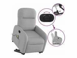 Sillón de salón | Silla | Sillón de masaje reclinable de pie de tela nube SHL7504 Gris Hot