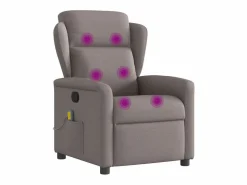 Sillón de salón | Silla | Sillón de masaje reclinable de tela gris taupé SHL8400 Topo Sale
