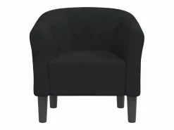 Sillón de salón | Silla de relax | Sillón de terciopelo SHL8751 Negro Outlet