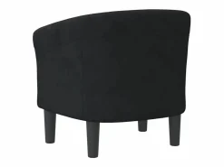 Sillón de salón | Silla de relax | Sillón de terciopelo SHL8751 Negro Outlet