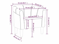 Sillón de salón | Silla de relax | Sillón de terciopelo SHL8751 Negro Outlet