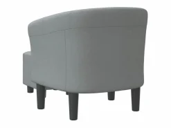 Sillón Estilo Cabriolet|Sillón de salón | Silla de relax con taburete tela claro SHL9830