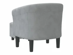 Sillón de salón | Silla de relax con taburete terciopelo gris oscuro SHL5696 Gris antracita Best
