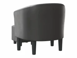 Sillón Estilo Cabriolet|Sillón de salón | Silla de relax con taburete cuero sintético SHL5560