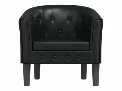 Sillón de salón cuero sintético SHL8232 Negro Sale