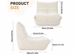 Sillón de sillón de en - asiento profundo 62 cm - 80x85x84cm^DripeX