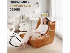 DripeX Sillón Escandinavo|Sillón de sillón marrón en la oruga marrón - base profunda 62 cm - 80x85x84cm