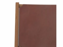 Sillón de teca y cuero marrón liso - Kuna^Rendez-Vous Déco Sale