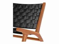 Rendez-Vous Déco Sillón De Piel|Sillón de teca y cuero tejido - Kuna
