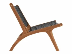 Rendez-Vous Déco Sillón De Piel|Sillón de teca y cuero tejido - Kuna