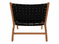 Rendez-Vous Déco Sillón De Piel|Sillón de teca y cuero tejido - Kuna