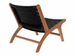 Rendez-Vous Déco Sillón De Piel|Sillón de teca y cuero tejido - Kuna