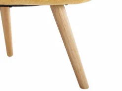 Vente-unique Sillón de tela amarillo estilo escandinavo capitoné LUOSTO Mostaza Best