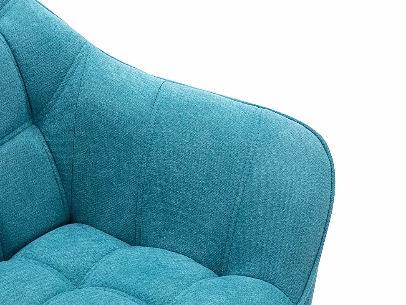 Vente-unique Sillón de tela azul acolchado. Estilo escandinavo. CASERTA Azul turquesa New