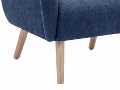 Vente-unique Sillón de tela estilo contemporáneo MAZARONE Azul Sale